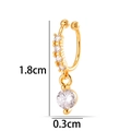 Golden copper ear cuff with zircon wing design measuring 1.8cm height and 0.3cm width - Simple Pendant Style (2625-2#) / Gold
