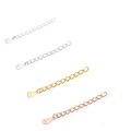 S925 sterling silver extension chains in silver, white gold, gold, and rose gold finishes - 3CM Waterdrop Extension Chain