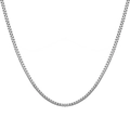 Silberne Halskette aus Edelstahl mit Box-Ketten-Design und glänzender Metalloberfläche - Silber Venezianerkette