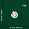 Detailed size specifications for a small white floral lace applique DIY craft patch - White Lace Small Flower Style (16)
