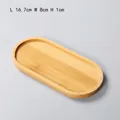 Oval bamboo tray with natural grain finish measuring 16.7cm by 8cm for succulents - Oblong Shape 16.7*8cm