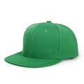 Klassische dunkelgrüne Snapback-Baseballkappe aus Twill-Stoff mit flachem Schirm - Grün / Verstellbar