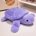 Cute soft purple sea turtle plush toy with embroidery shell pattern and round eyes - 25cm(0.15kg) / Purple
