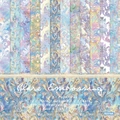 6x6 inch 160gsm heavy cardstock paper pad with 12 vintage damask embossing patterns - R2319a 24 Sheets