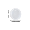 25mm halbtransparente Silikonform für runde Anhänger zum Basteln von Schlüsselanhängern - Rund
