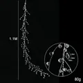 1.1M crystal bead chain with faceted clear teardrop pearls for Christmas tree decoration - 1.1M Transparent Bead String