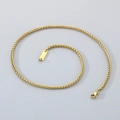 Collana a spiga dorata con ciondolo rettangolare incidibile e chiusura a moschettone - Collana 3mm / Oro