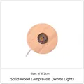 Round wooden LED base with white light for resin sphere molds, size 6x6x2cm - Wooden LED Base (White Light 6*2cm)
