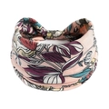 Rosa Bohemian Yoga Stirnband mit Vintage-Paisley-Muster und elastischem Stoff - Rosa Basis Vintage Blumen (#92)