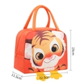 Bolsa de almuerzo naranja aislada con estampado de tigre y divertidas patas decorativas - Tigre Naranja Zoo