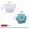 Molde de silicona en forma de bola de flores de lirio para velas con dimensiones - Bola de flores de lirio SP-75