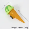 Mint green artificial ice cream cone fridge magnet with colorful sprinkles decoration - Green