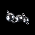Chiusure magnetiche sferiche in argento lucido di varie dimensioni per gioielli fai-da-te - Sfera Rotonda Argento 8mm