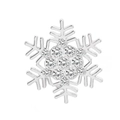 Élégante broche flocon de neige argentée avec plusieurs strass en cristal clair étincelants - Style Flocon de Neige Argent (C1646-3)