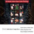 Christmas Santa Claus and Penguin static window decals set measuring 60x90cm - 20*30CM*9 Sheets Static Cling