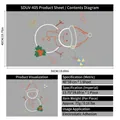 Christmas snowman static window cling set with snowflakes and candy motifs, 40x50cm size - Snowman & Colorful Sweets (40*50cm)