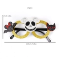 Halloween glitter party glasses featuring spooky bat, skull, and owl decorative elements - Skull Bat Ears Decorative Glasses