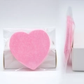 Spugna a forma di cuore rosa in cellulosa compressa per la pulizia del viso e trucco - Cuore Rosa 60*6mm 10 Pezzi