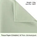 Celadon tissue paper for flower wrapping 50x70cm 38 sheets per pack for floral design - 50*70cm (38 Sheets/Pack) / Celadon