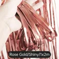 Tenda a frange lucida oro rosa 1x2m per decorazioni per feste e sfondo di Natale - Oro rosa