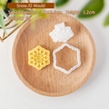 Mini snowflake cookie mold stamp 3.3x3.6cm for Christmas fondant cake baking tools - Snowflake O