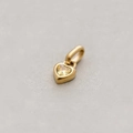 Golden heart pendant featuring a yellow Citrine gemstone for November birthstone - November Heart Pendant - Gold