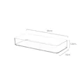 Extra large transparent low-profile kitchen storage bin measuring 40x15x5.8cm - Low Transparent Box - Extra Large - PET