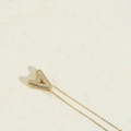 Gold letter A pendant necklace with pavé micro-inlaid rhinestones on a minimalist chain - Letter A