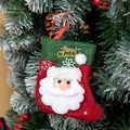 Christmas stocking gift bag with 3D Santa Claus figure and gold Merry Christmas text - Christmas Stocking with Santa