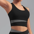 Soutien-gorge de sport haute intensité pour femme en noir et gris pour le fitness - S / Noir Étoilé
