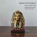 Estatua de la Esfinge egipcia dorada con mosaicos, adorno de resina 15cm, peso 400g - Ornamento de la Esfinge