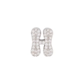 Elegant silver letter H pendant with shimmering cubic zirconia stones for DIY jewelry - Letter H Pendant