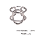 Tabla de tallas detallada con 17,4 mm de diámetro interno para anillo de acero inoxidable - Color Acero