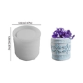 Molde de silicona cilíndrico para tarro de vela de copo de nieve o maceta de 3D - Taza de Almacenamiento de Copo de Nieve