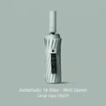 Mint green 16-rib automatic folding umbrella with 105cm large canopy and UPF 50+ protection - Enlarged 16 Ribs - K Series / Mint Green