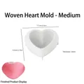 Stampo in silicone a cuore intrecciato per candele e resina in dimensioni medie - Cuore Intrecciato-Medio