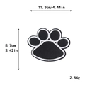 Black and white cat paw embroidery patch 11.3x8.7cm for clothing and DIY decor - Large Cat Paw (With Adhesive Backing)
