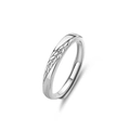 Adjustable S925 sterling silver couple ring featuring detailed wheat leaf textures - Men's Ring