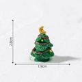 Mini albero di Natale da 2,8 cm in resina con spirali rosse e decoro a luna d'oro - Stile 5 Piccolo Verde Scuro