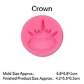 Stampo in silicone unicorno corona rosa 6,8x6,8x1cm per decorazione torte e argilla - Corona / Rosa