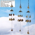 Vintage bronzen windgong met metalen hangers in de vorm van olifant en pegasus - Olifant/Pegasus/Zeilboot (137)