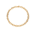 Bracciale da uomo a catena cubana in acciaio inossidabile dorato su sfondo bianco - Oro