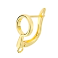 Close-up of golden geometric round earring base with hanging loop for DIY jewelry - Gold Ring (Style 1)