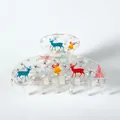 Transparent acrylic Christmas hair claw clip with festive reindeer and snowflake prints - Reindeer/Christmas Tree/Snowflake Pattern (C8-1-22)