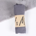 Dark grey cotton linen scarf with soft texture and vintage paper wrap packaging - Dark Gray / One Size