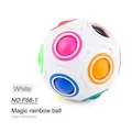 Magic rainbow ball puzzle toy in white ABS plastic with colorful stress-relief holes - Bagged Style (F68-1) / White Bagged