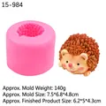 Rosa Silikonform für DIY-Igel-Kuchen und Seifen mit detaillierten 3D-Texturen - Rosa