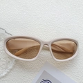 Gafas de sol rectangulares para niños en color crema con lentes marrones para protección - Blanco Roto