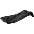 Poggiamestolo in silicone nero opaco con scanalature antiscivolo per utensili da cucina - Nero