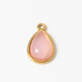 Pink natural stone waterdrop pendant with gold stainless steel frame for jewelry making - Large / 6# Pink